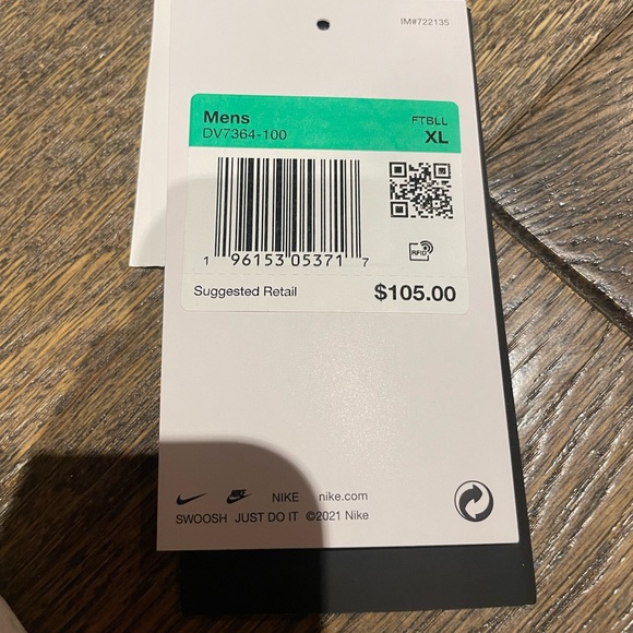 Nike Men’s Nr.16 White Plain Football Jersey Size XL Retail 105$ DV7364-100 - Picture 3 of 6